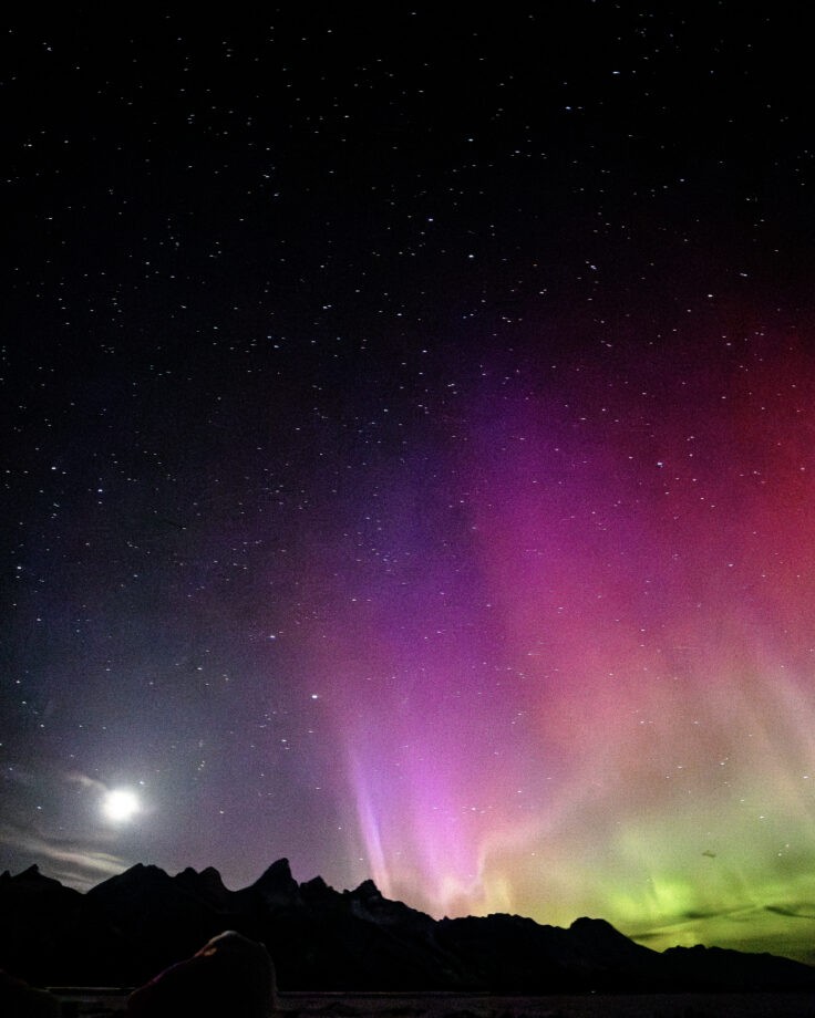 aurora, borealis, illuminating, the, landscape Wyomingstargazing Aurora Borealis Illuminating The Landscape