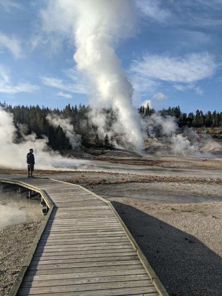 Best of Yellowstone Tour — Yellowstone Yellowstoneexposures Wooden Boardwalk Geyser Steam Yellowstone