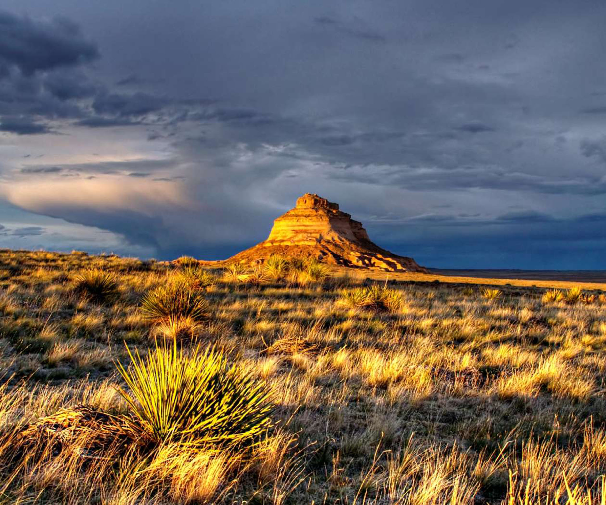 gobirdingman_pike-s-peak-and-garden-of-the-gods-rocky-outcrop-grassy-plains-stormy-sky