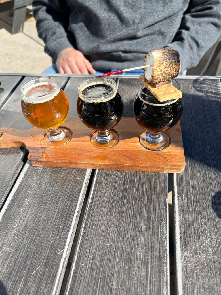 winetoursofsedona_the-historic-downtown-flagstaff-microbre-beer-flight-dark-light-s-mores